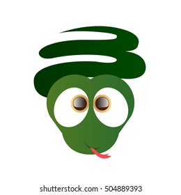 Isolated cute snake on a white background, Vector illustration