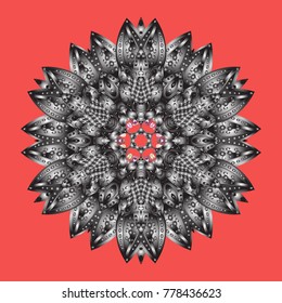 Isolated cute snowflakes on colorful background. Vector illustration. Simple illustration of nice snowflake icon for web. Nice snowflake icon.