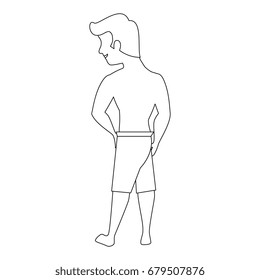 isolated cute standing man