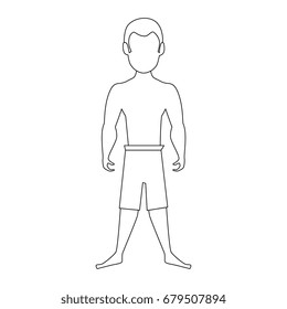 isolated cute standing man