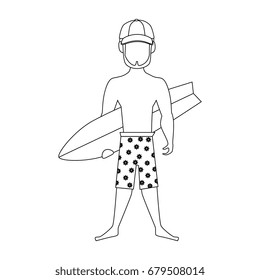 isolated cute standing man