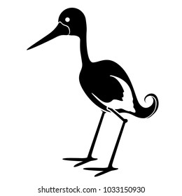 Isolated cute stork icon