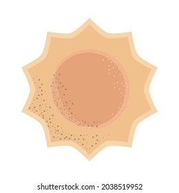 isolated cute sun shining icon
