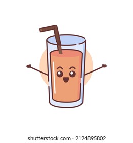 Isolated Cute Tea Simple Vector Logo Design