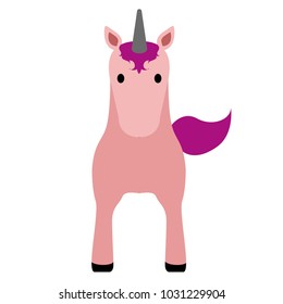 Isolated cute unicorn