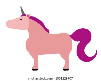 Isolated cute unicorn