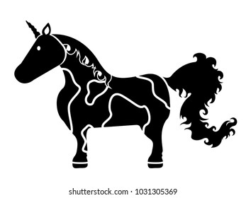 Isolated cute unicorn