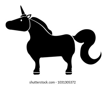 Isolated cute unicorn