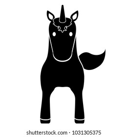 Isolated cute unicorn