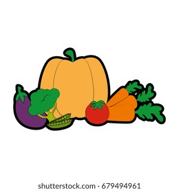 isolated cute vegetables