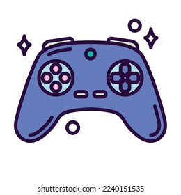 Isolated cute videogame joystick toy icon Vector illustration