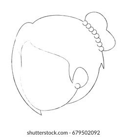 isolated cute wife face