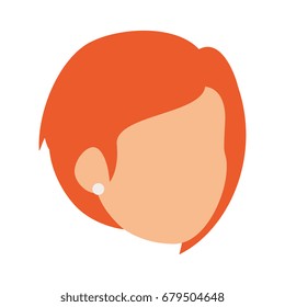 isolated cute wife face
