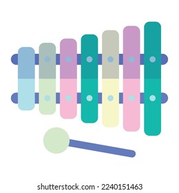 Isolated cute xylophone toy icon Vector illustration