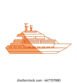 isolated cute yacht