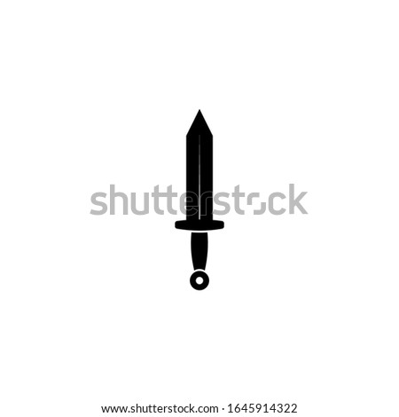 An isolated cutlass icon on a white background. Fantasy Warrior sword weapons design silhouette. Logo Vector illustration. Hand-Drawn Daggers and Knives. EPS File Project 10
