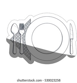 Isolated cutlery and plate design