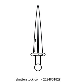 Einziger Daggerwaffe - Mittelalterliches Waffensymbol Vektor