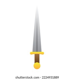 Isolated dagger weapon medieval weapon icon Vector