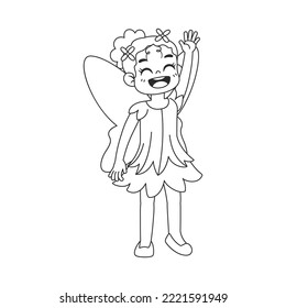 Isolated dancer draw costume vector illustration