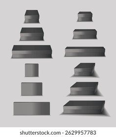 isolated Dark Gray Box Mockup EPS Vector EPS Vector