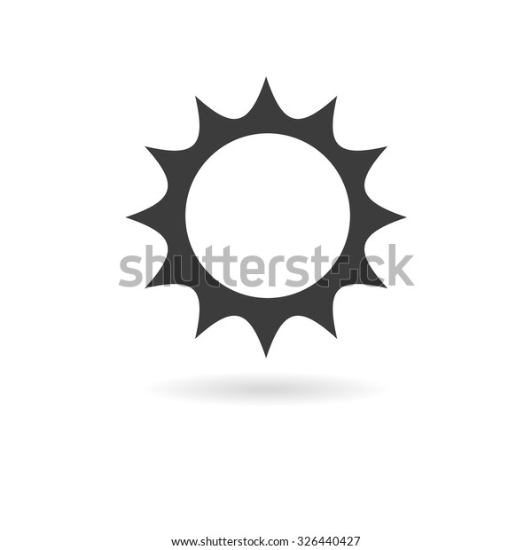 Isolated Dark Grey Icon Sun Sunny Stock Vector (Royalty Free) 326440427