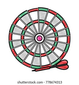 Isolated dartboard design