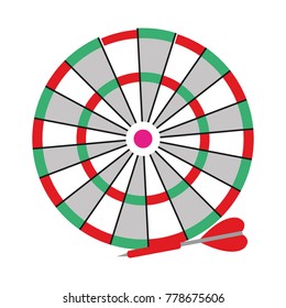 Isolated dartboard design