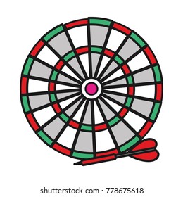 Isolated dartboard design
