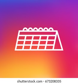 Isolated Date Outline Symbol On Clean Background. Vector Calendar Element In Trendy Style.