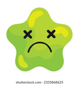 Isolated dead cute star shape emoji Vector