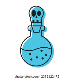 Isolated death potion on a bottle magic icon Vector illustration