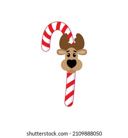 Isolated decorated christmas cane Vector illustration design