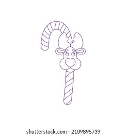 Isolated decorated christmas cane Vector illustration design