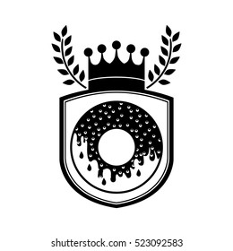 Isolated decorated donut design