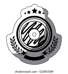 Isolated decorated donut design