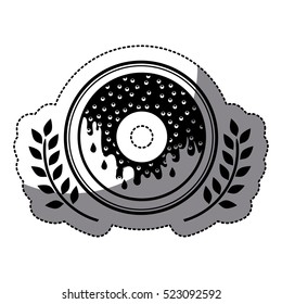 Isolated decorated donut design