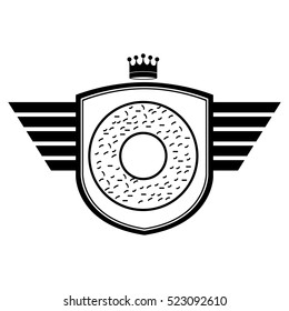 Isolated decorated donut design