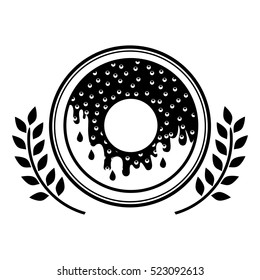 Isolated decorated donut design