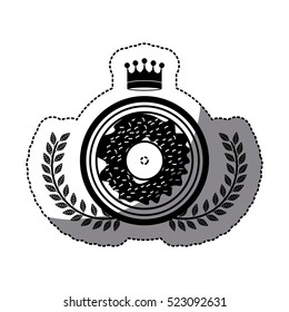 Isolated decorated donut design