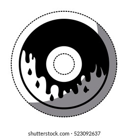 Isolated decorated donut design