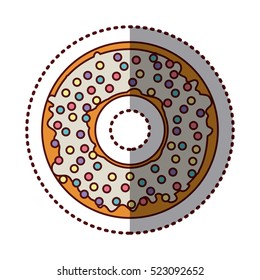 Isolated decorated donut design