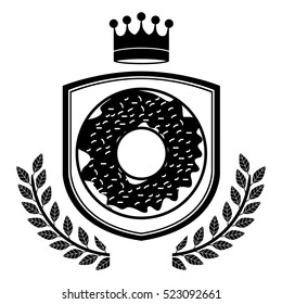 Isolated decorated donut design