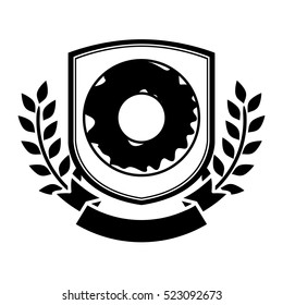 Isolated decorated donut design