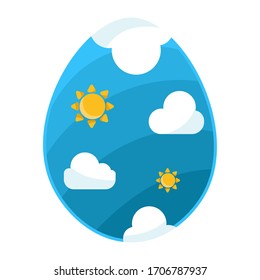 Isolated decorated easter egg icon - Vector illustration