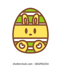 Isolated decorated easter egg icon - Vector illustration