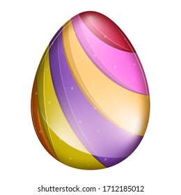 Einziger verzierter Ostereier. Osterzeit - Vektorillustration