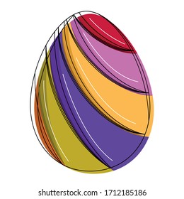Isolated decorated easter egg. Easter season - Vector