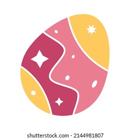 Vector de la temporada de Pascua de huevo de Pascua decorado de forma aislada