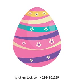 Isolated decorated easter egg Easter season Vector